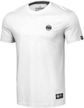 PITBULL - Men's T-Shirt Small Logo, Classic Fit Men's Tshirt, Cotton Shirt for Men, Comfortable Basic T-Shirt - White