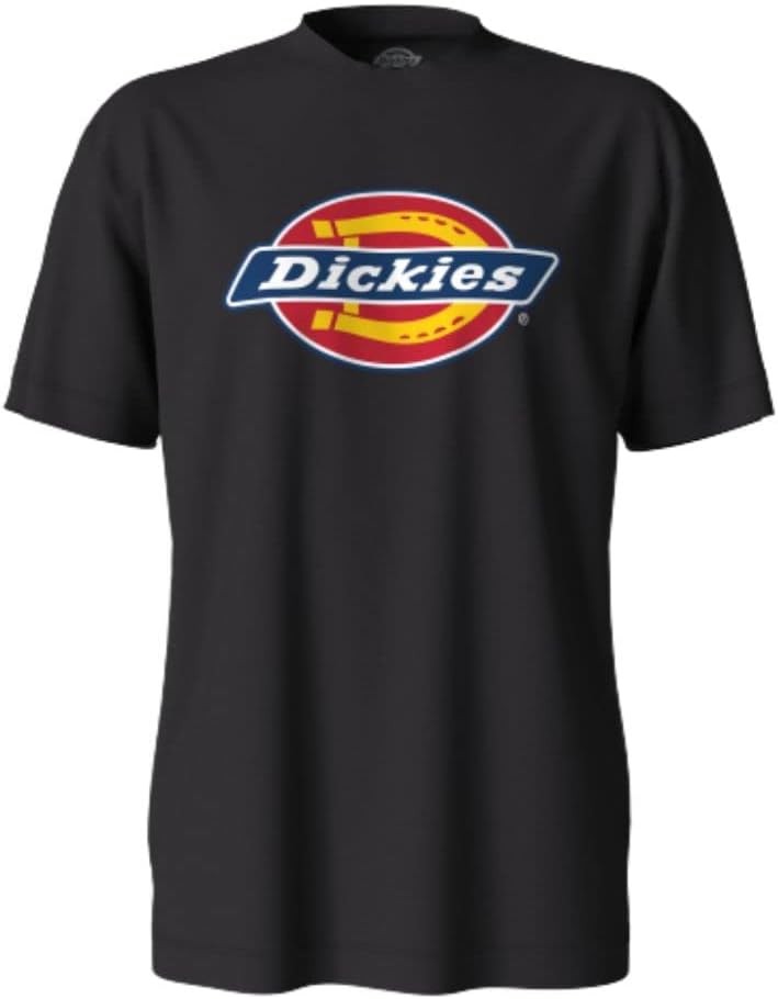 Dickies Men's Short Sleeve Tri-Color Logo Graphic T-Shirt - Knit Black