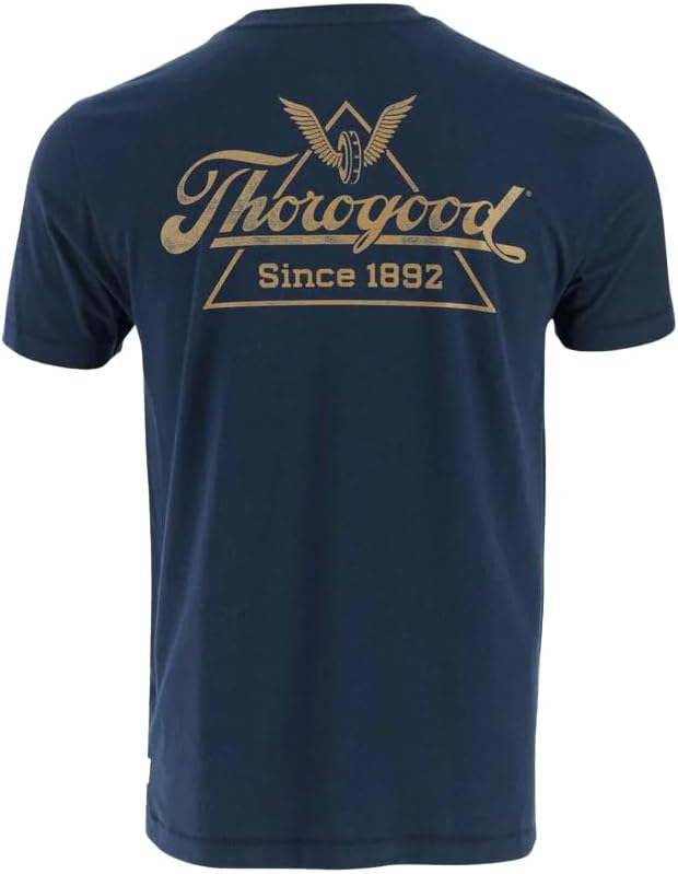 Thorogood Mens Vintage Classic Logo Short Sleeve T-Shirt - Pageant Blue