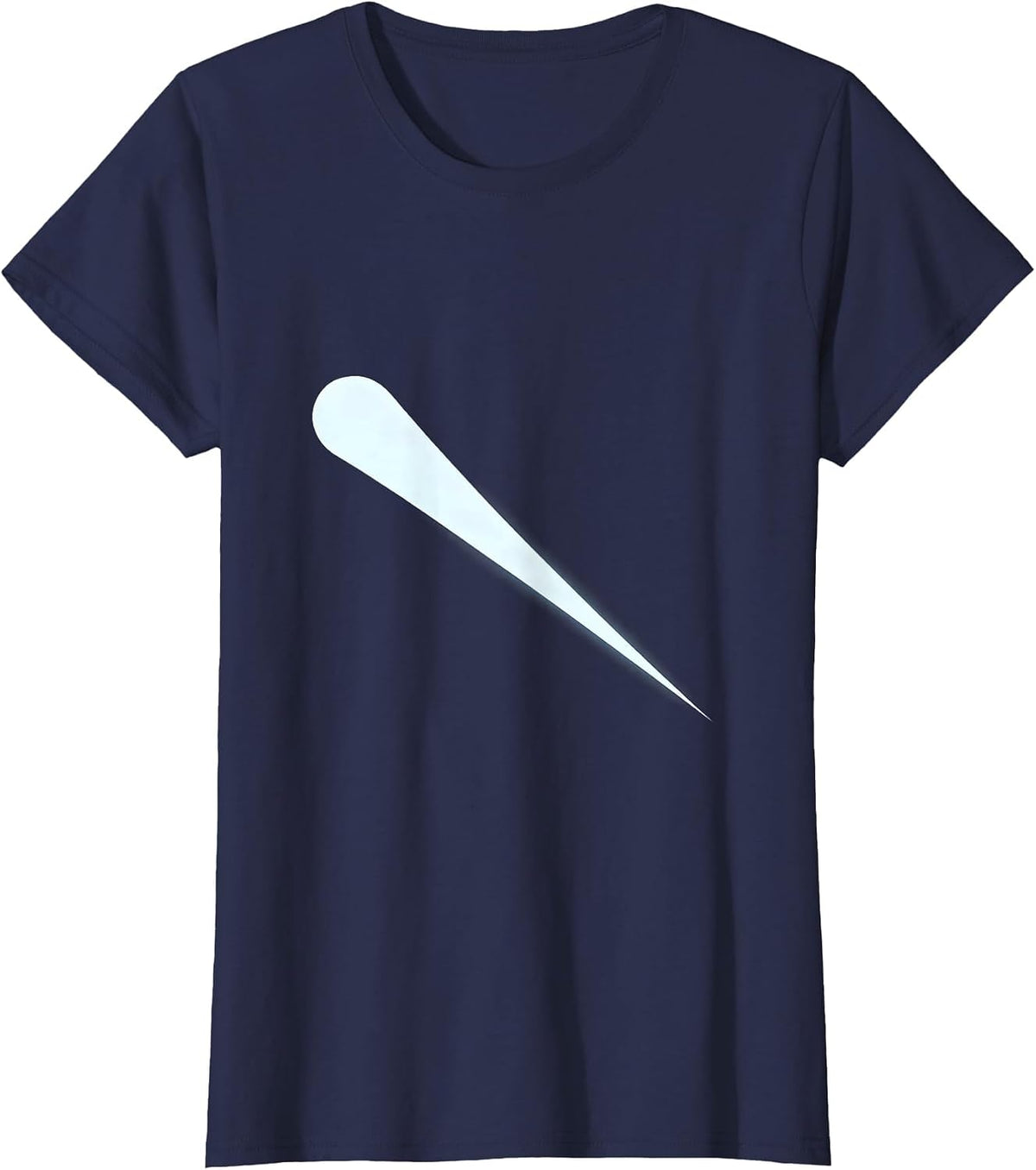 Women's Blazing Comet Through the Dark Night Sky T-Shirt - Navy Blue