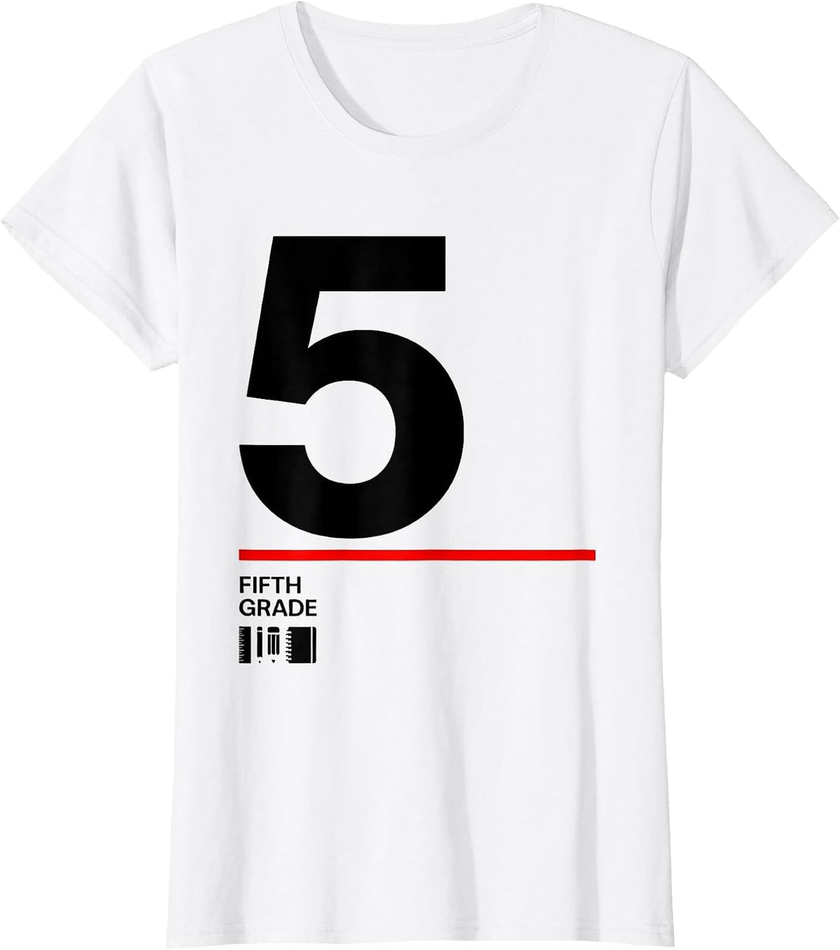 5TH GRADE FIFTH GRADE Swiss International Back To School T-Shirt - White