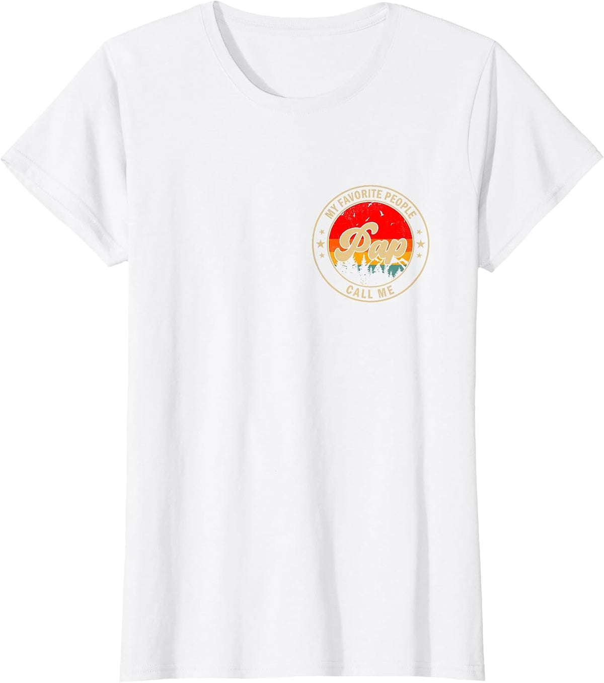 My Favorite People Call Me Pap Retro for Papa Grandpa T-Shirt - White