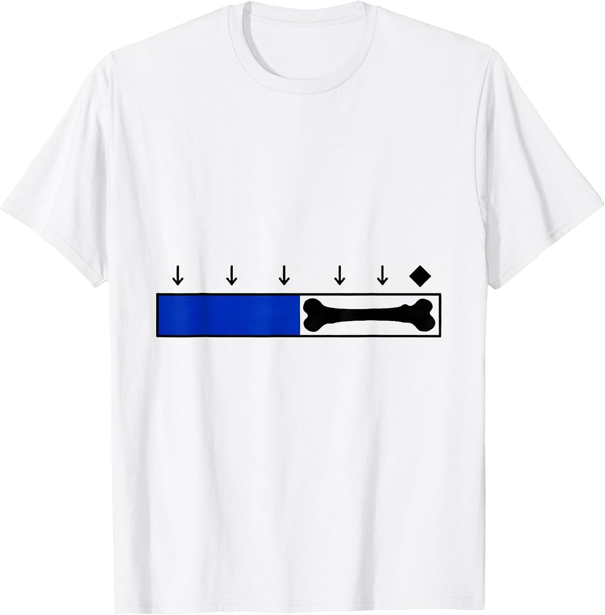 Men's Skeleton Goal Tracker Deadpan Humor Halloween T-Shirt - White