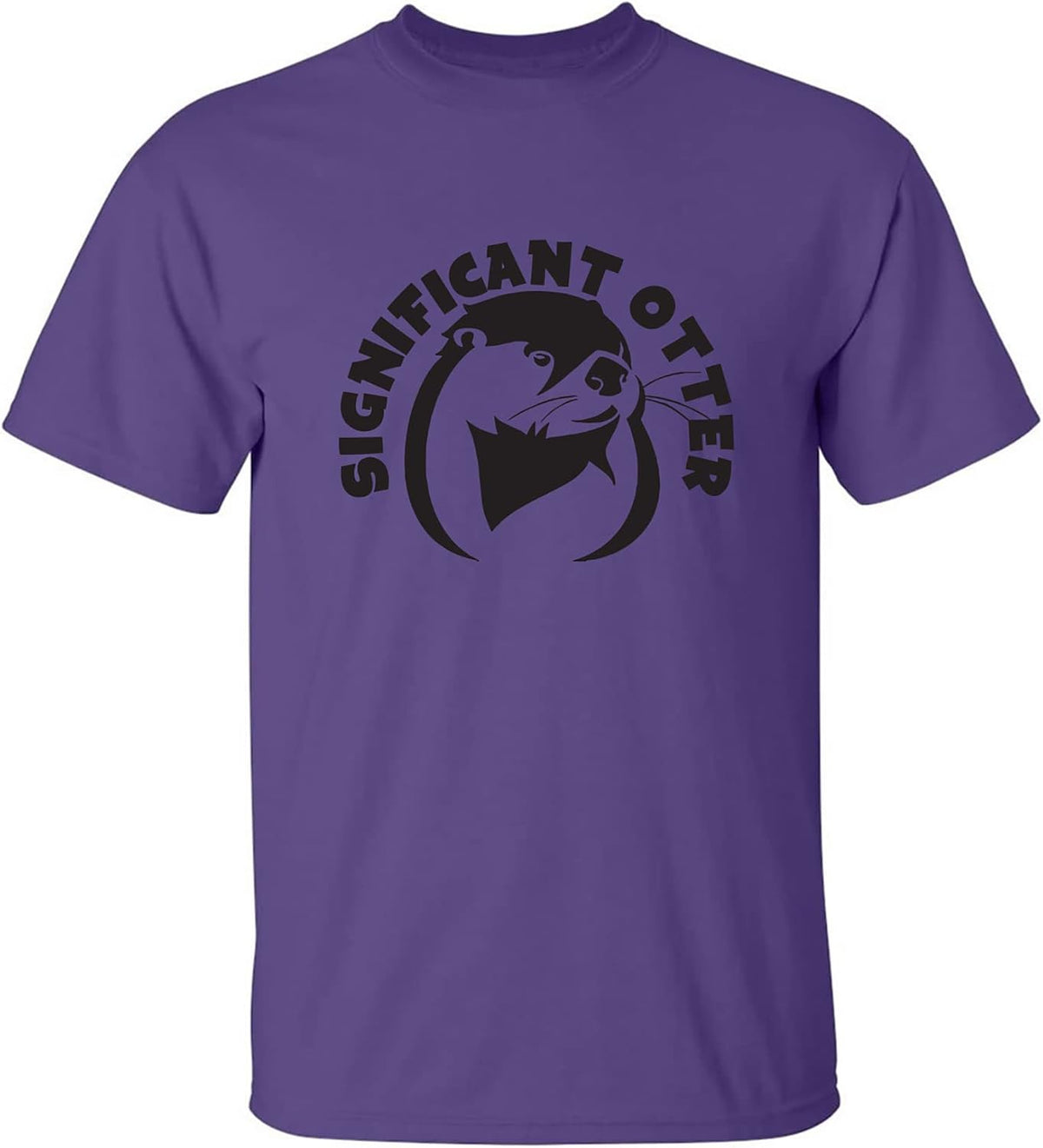 zerogravitee Significant Otter Adult Short Sleeve T-Shirt - Purple