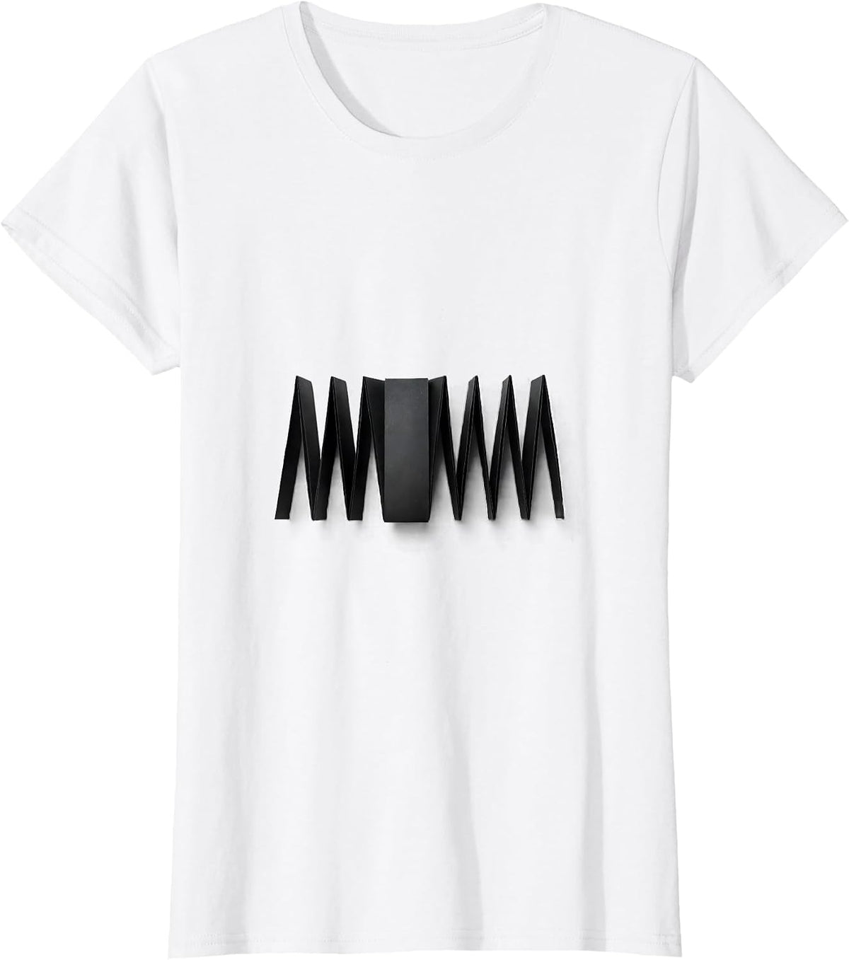 Zigzag Ribbon Minimalist Monday Humor T-Shirt - White