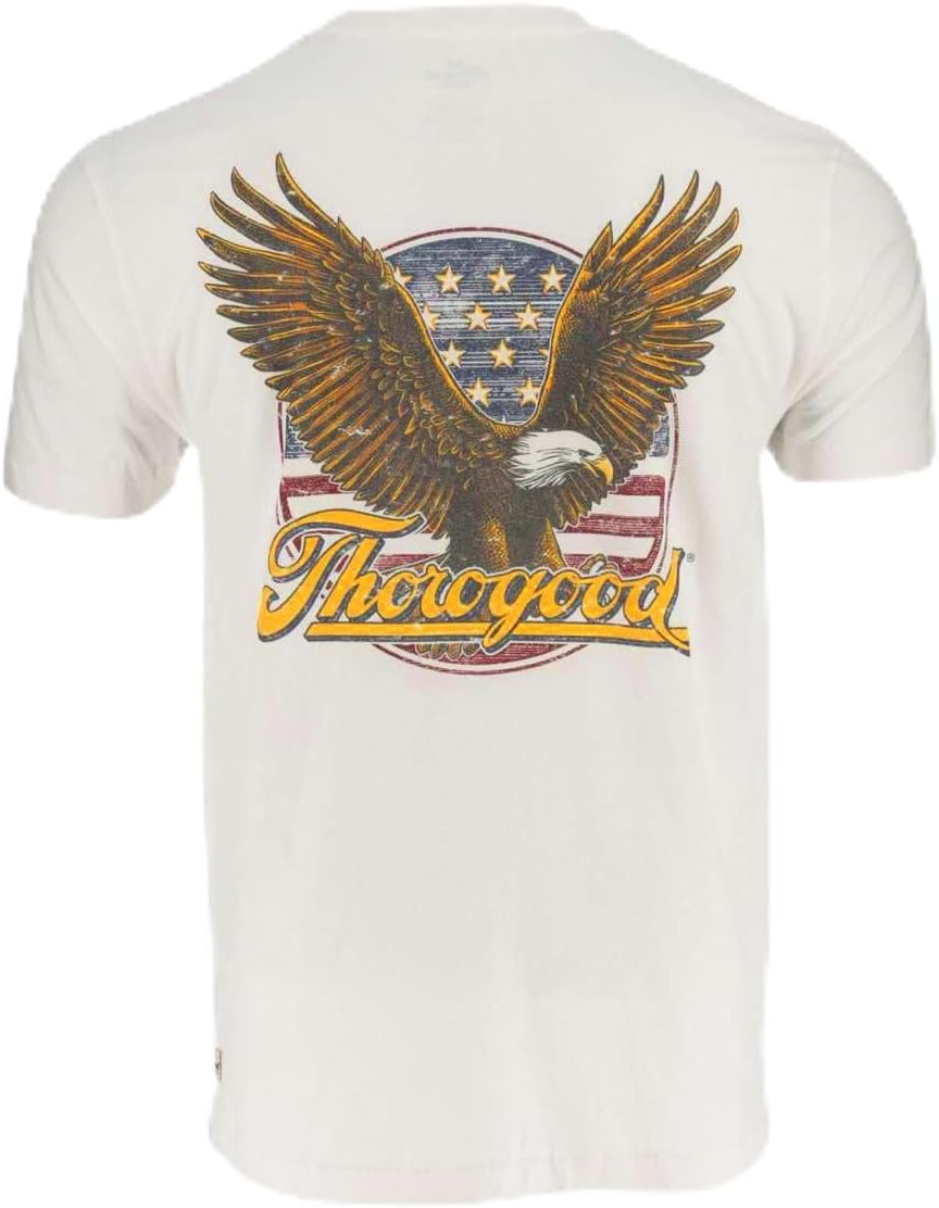 Thorogood Mens Freedom Eagle Short Sleeve T-Shirt - Vintage White
