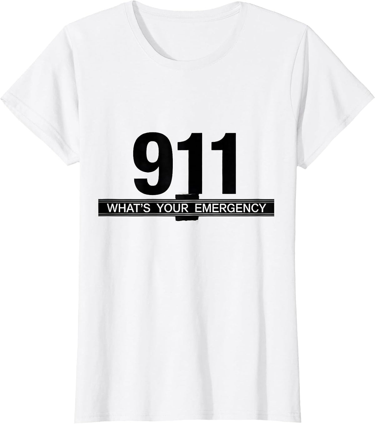 Women's 911 Whats Your Emergency Dispatcher First Responder Pride T-Shirt - White