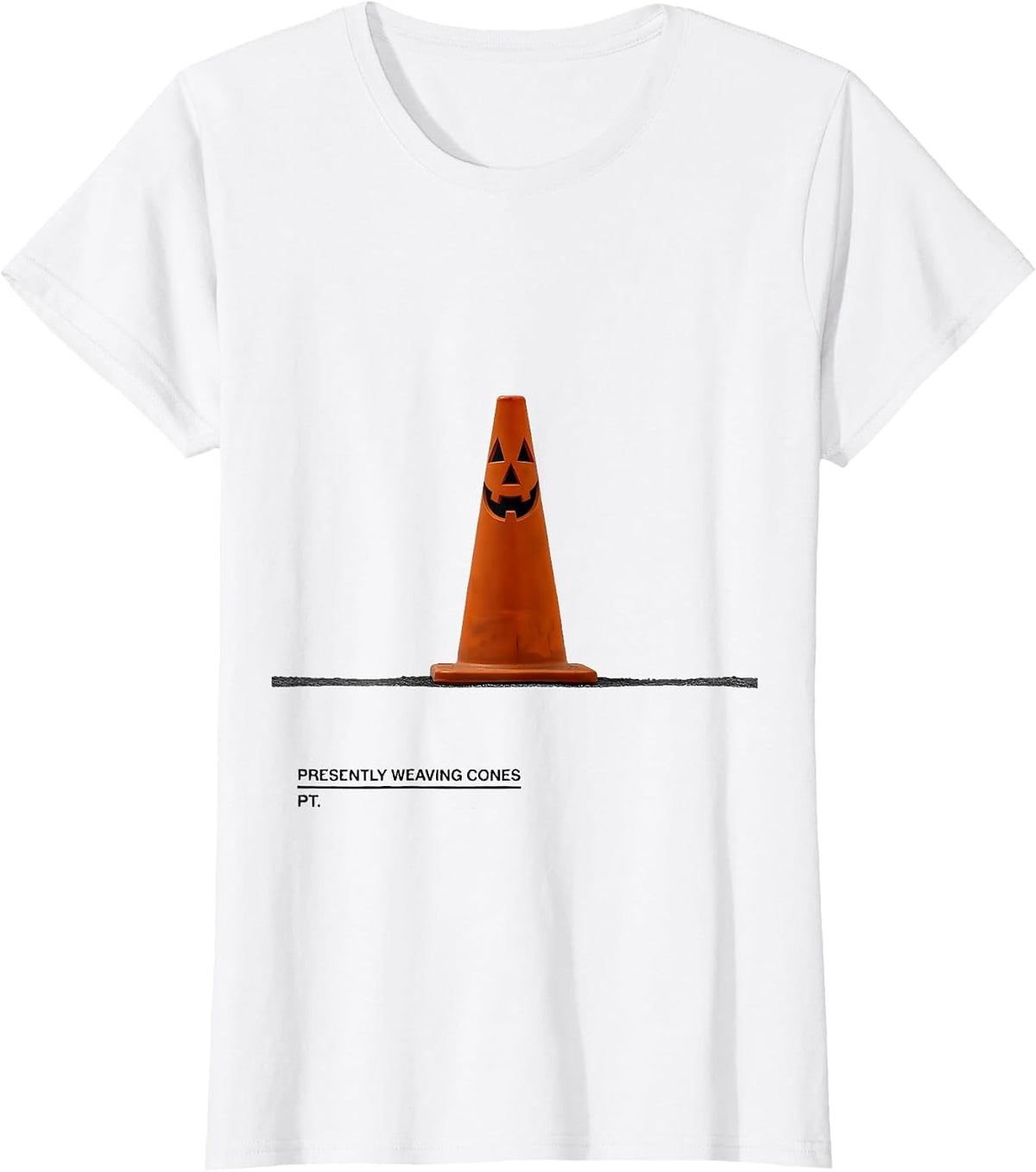 Presently Weaving Cones PT Funny Physical Therapy Halloween T-Shirt - White