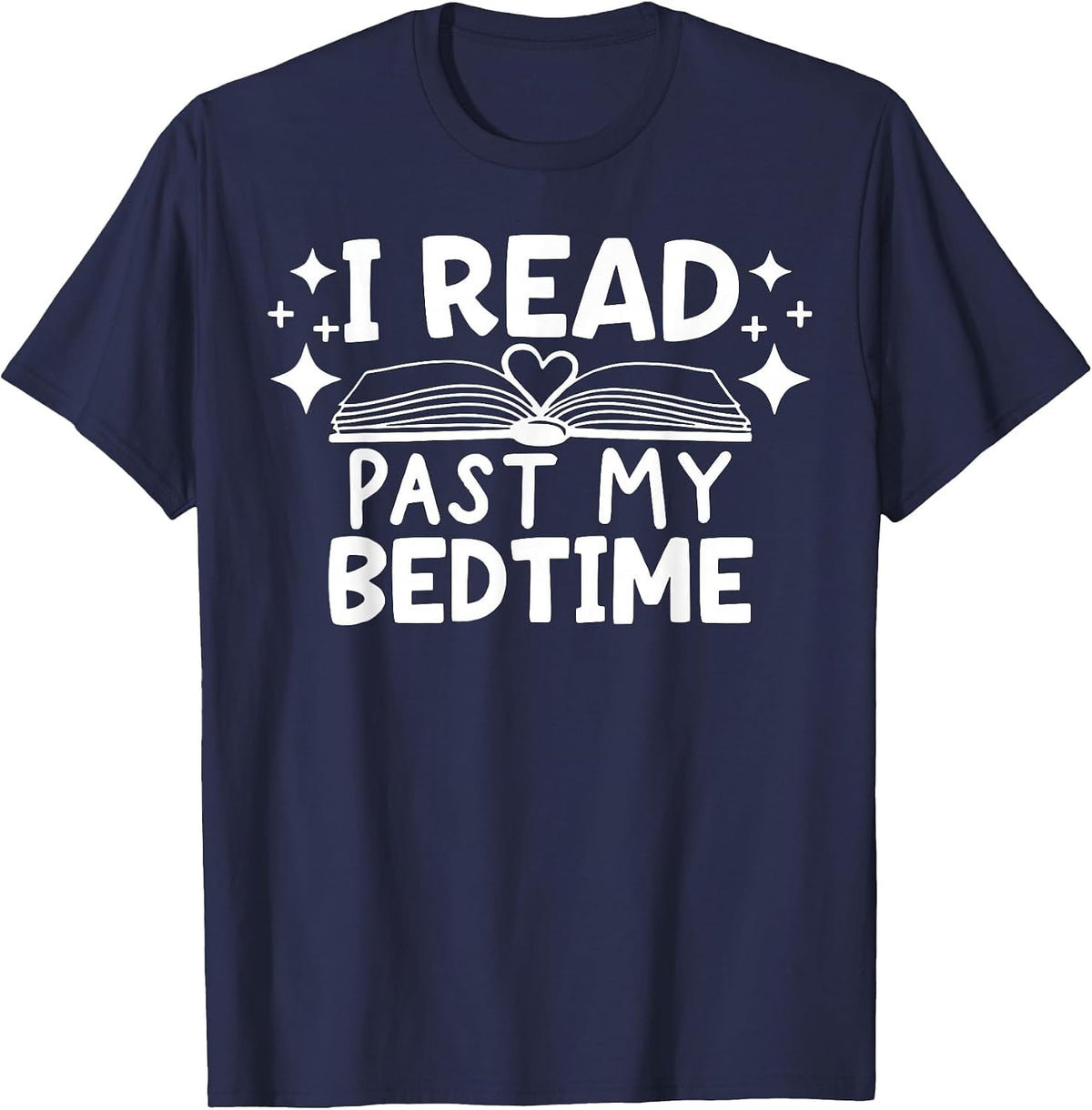 I Read Past My Bedtime T-Shirt - Navy Blue