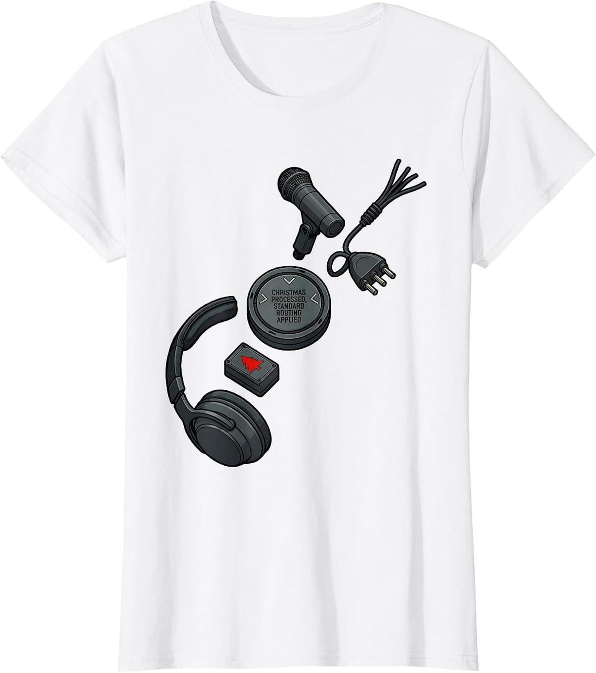 Christmas Processed, Standard Routing Applied 911 Dispatcher T-Shirt - White