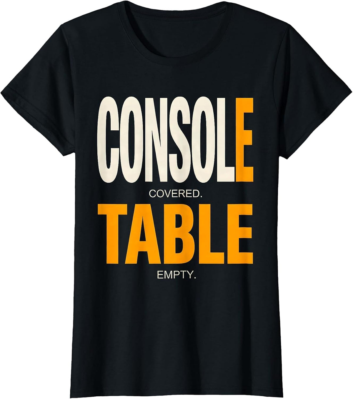 Women's Console Covered Table Empty Funny 911 Dispatcher Christmas T-Shirt - Black