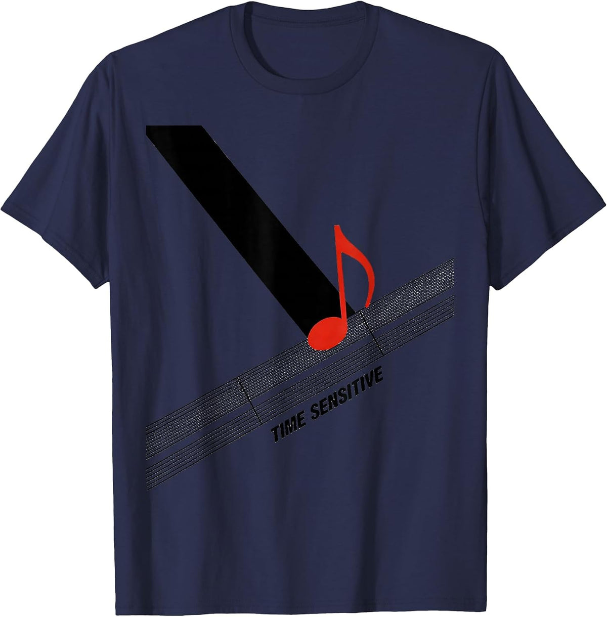Men's Time Sensitive Funny Music Lover Musician Gift T-Shirt - Navy Blue
