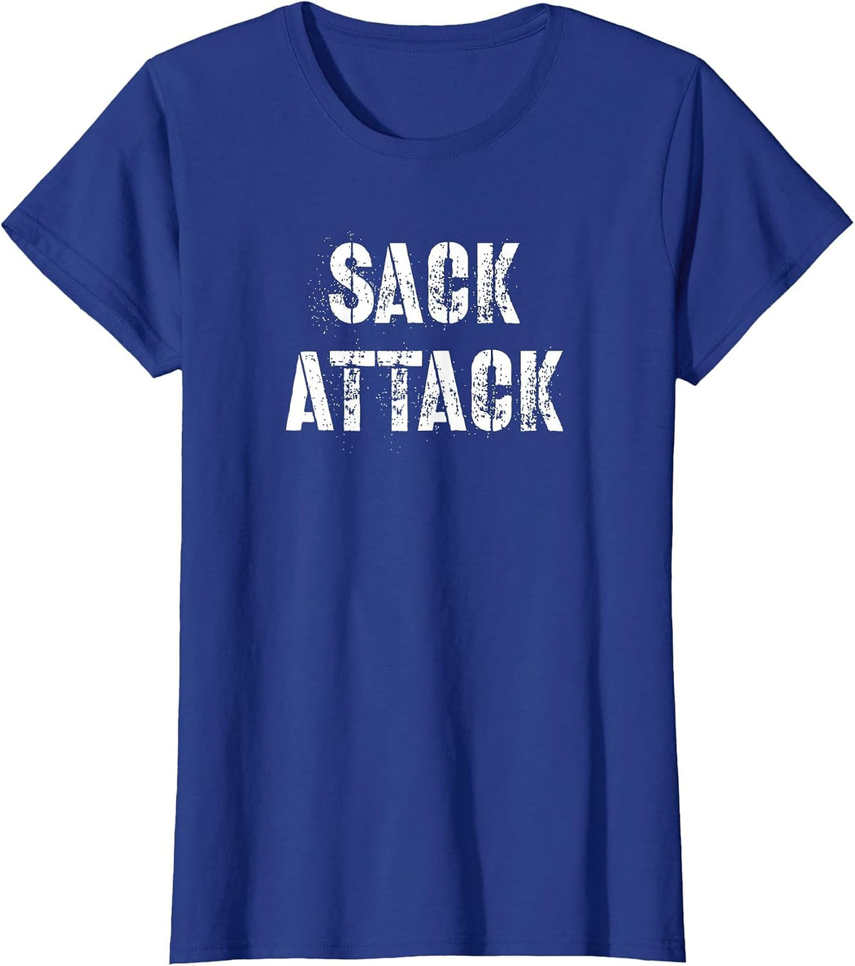 Sack Attack American Football Player Defensive Lineman T-Shirt - Royal Blue