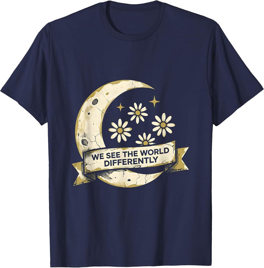 We See The World Differently Autism Awareness T-Shirt - Navy Blue