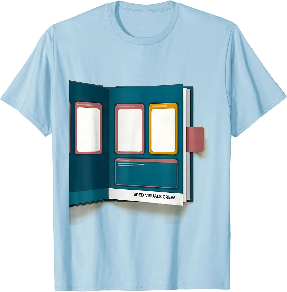 Men's SPED Visuals Crew Custom Teacher Squad Pride Special T-Shirt - Baby Blue