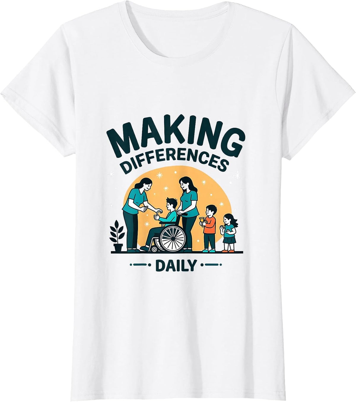 Making Differences Daily Occupational Therapy Design T-Shirt - White