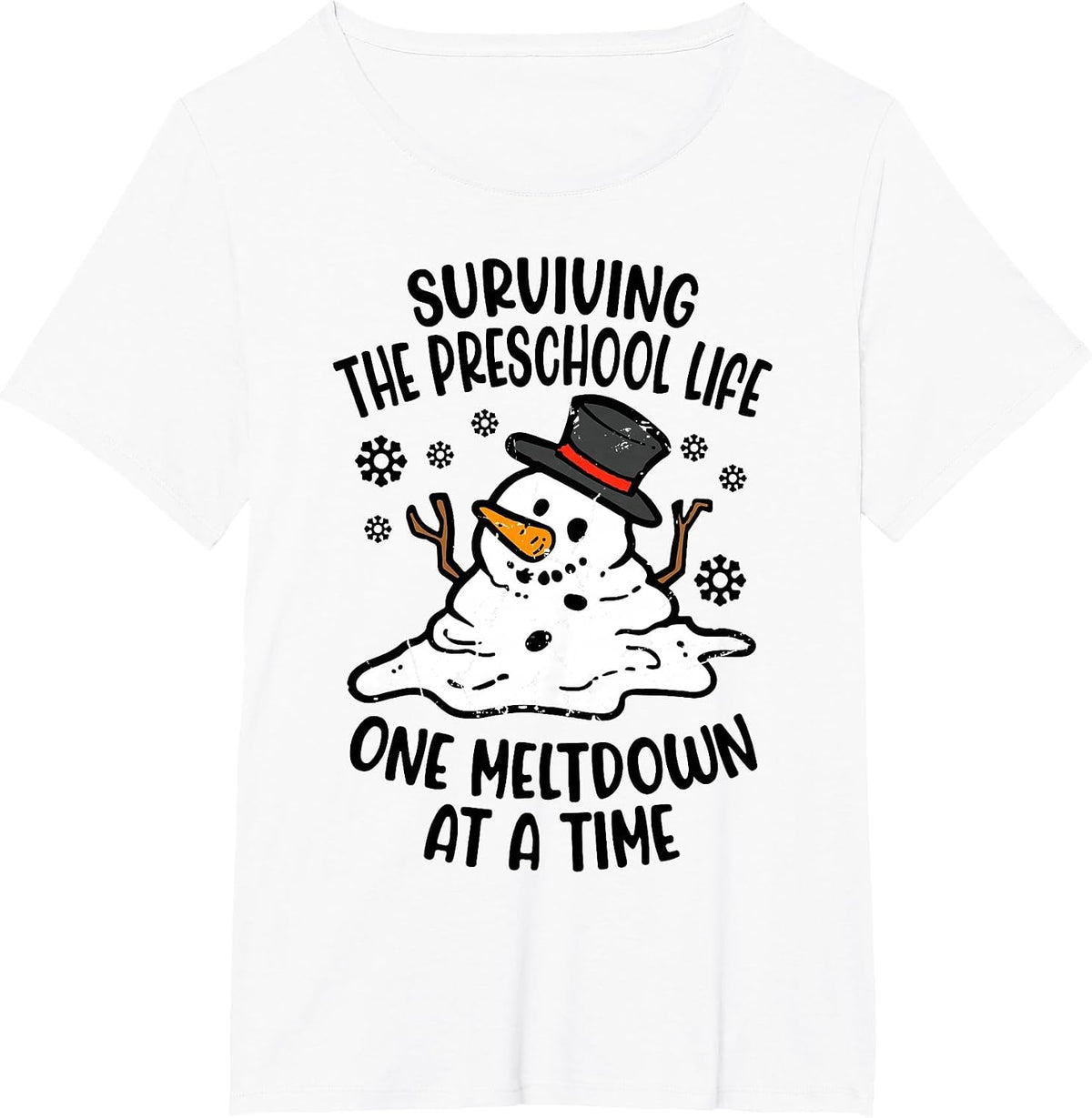 Surviving Preschool Teacher Life One Meltdown at A Time T-Shirt - White