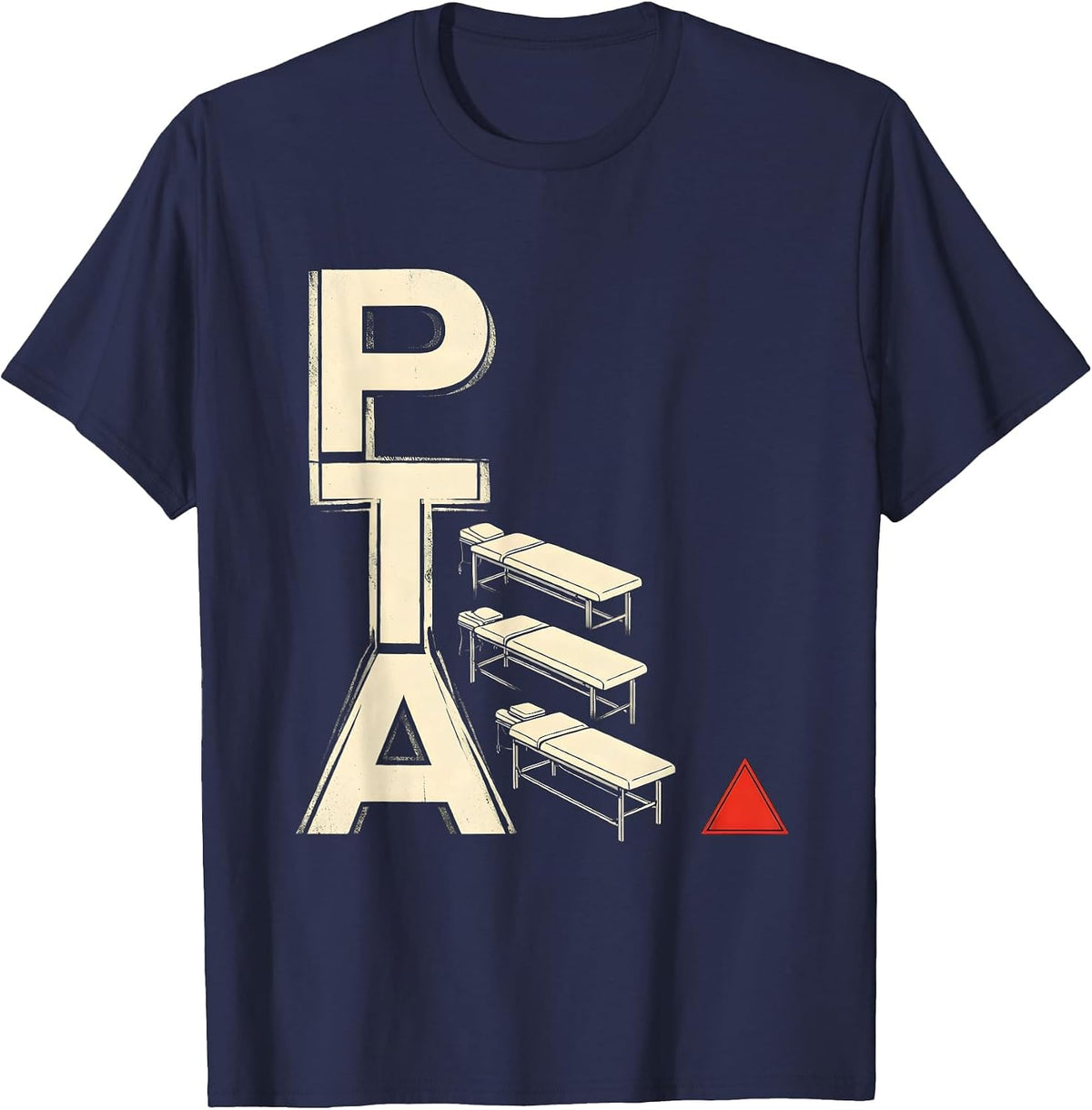 Men's PTA Stencil Graphic Occupational Therapy Physical Therapy OT T-Shirt - Navy Blue