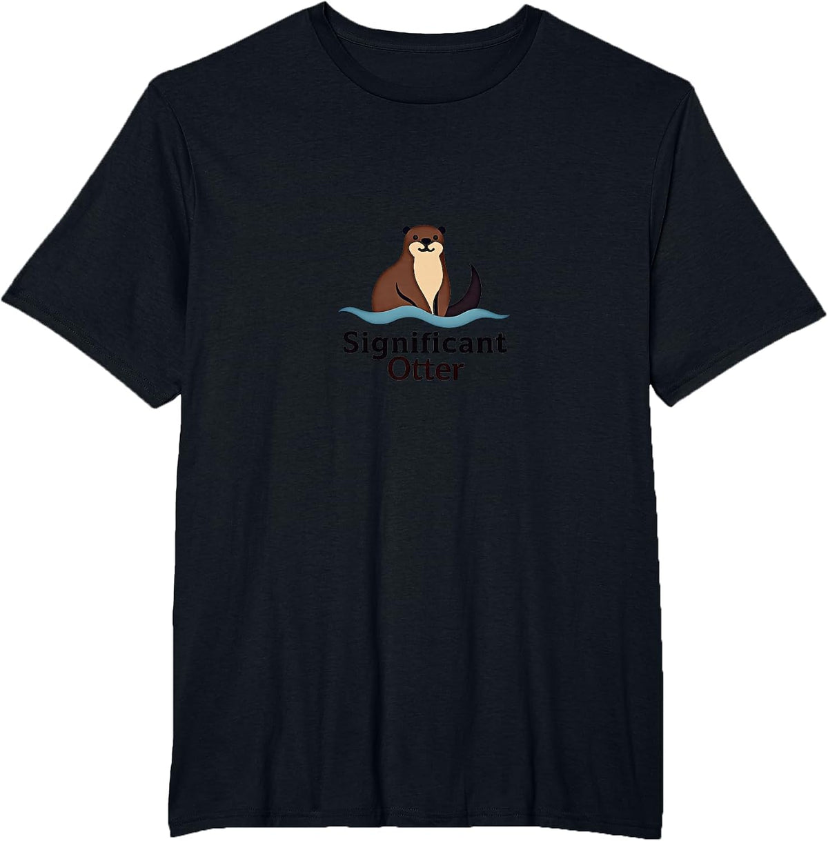 Significant Otter Cute Aquatic Animal Lover Gift T-Shirt - Black