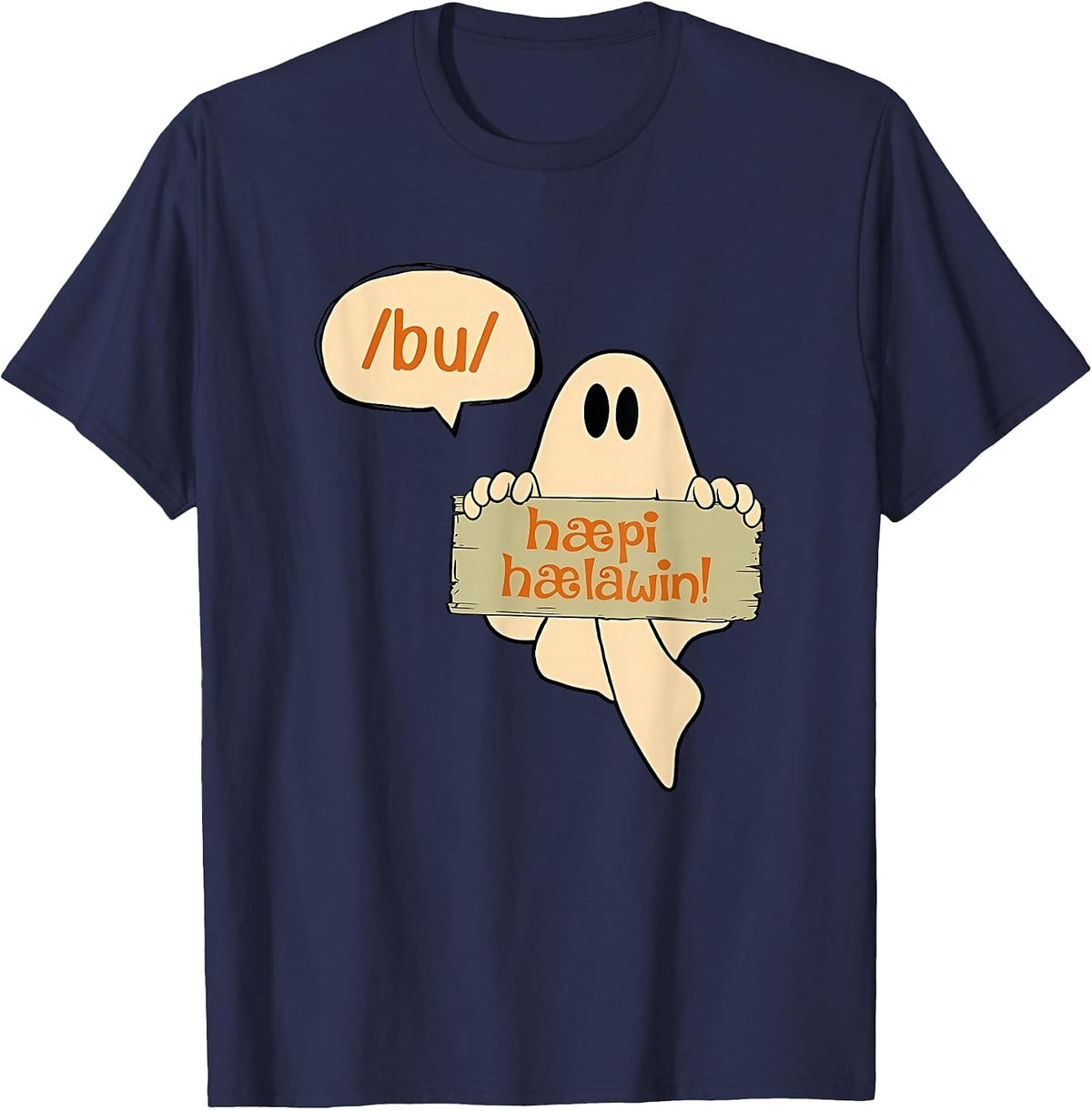 Speech Therapist Halloween Shirt SLP Halloween Phonetics T-Shirt - Navy Blue