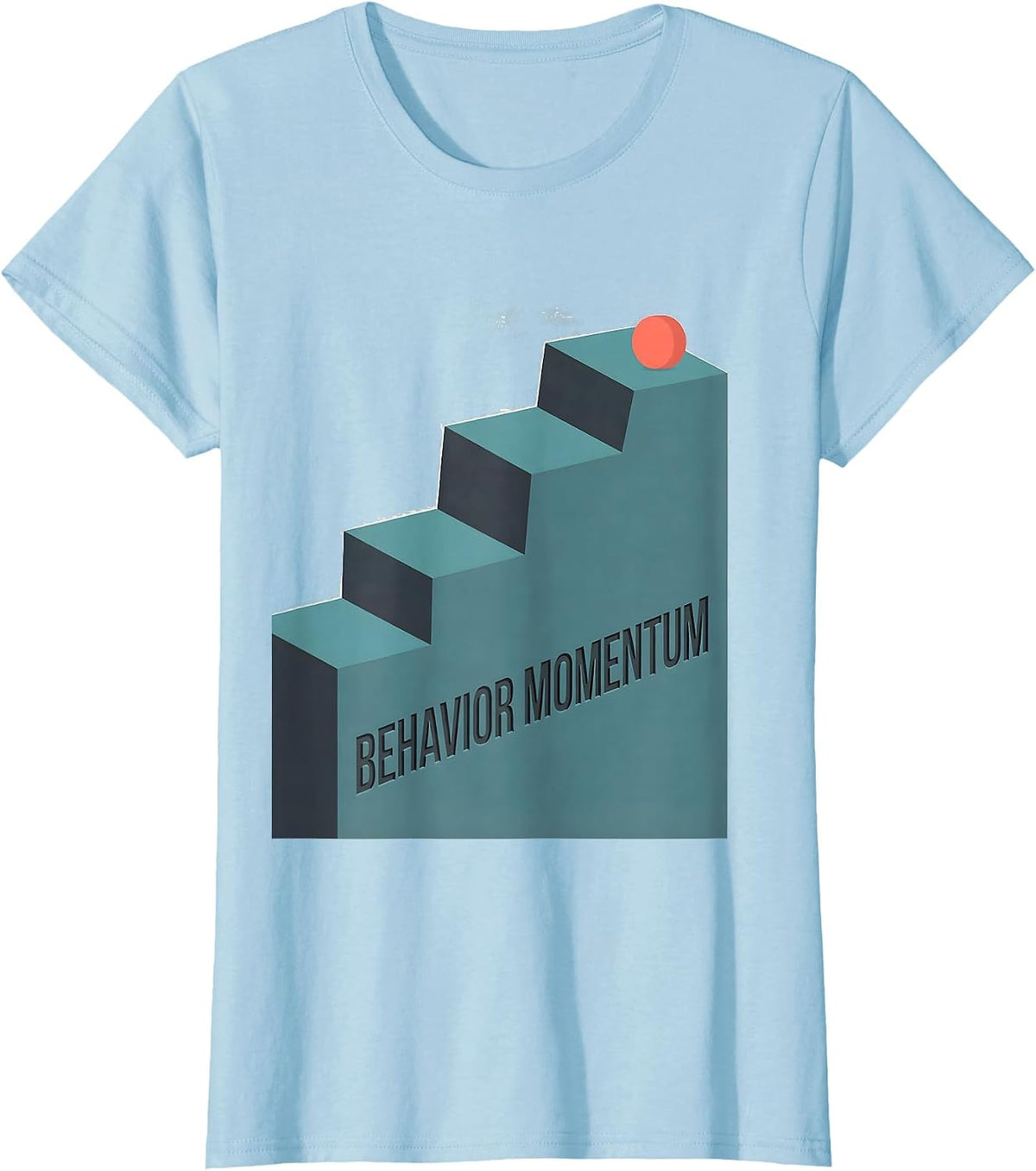 Behavior Momentum Flat Vector ABA Therapist Behavior Analyst T-Shirt - Baby Blue