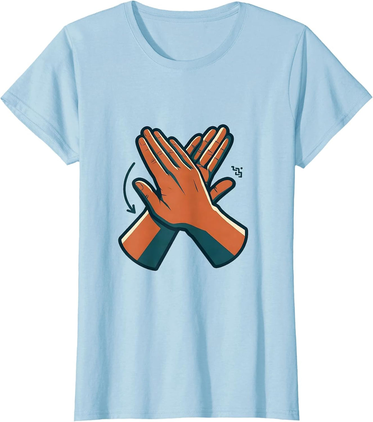 All Done ASL Sign Language Teacher Gift Awareness T-Shirt - Baby Blue