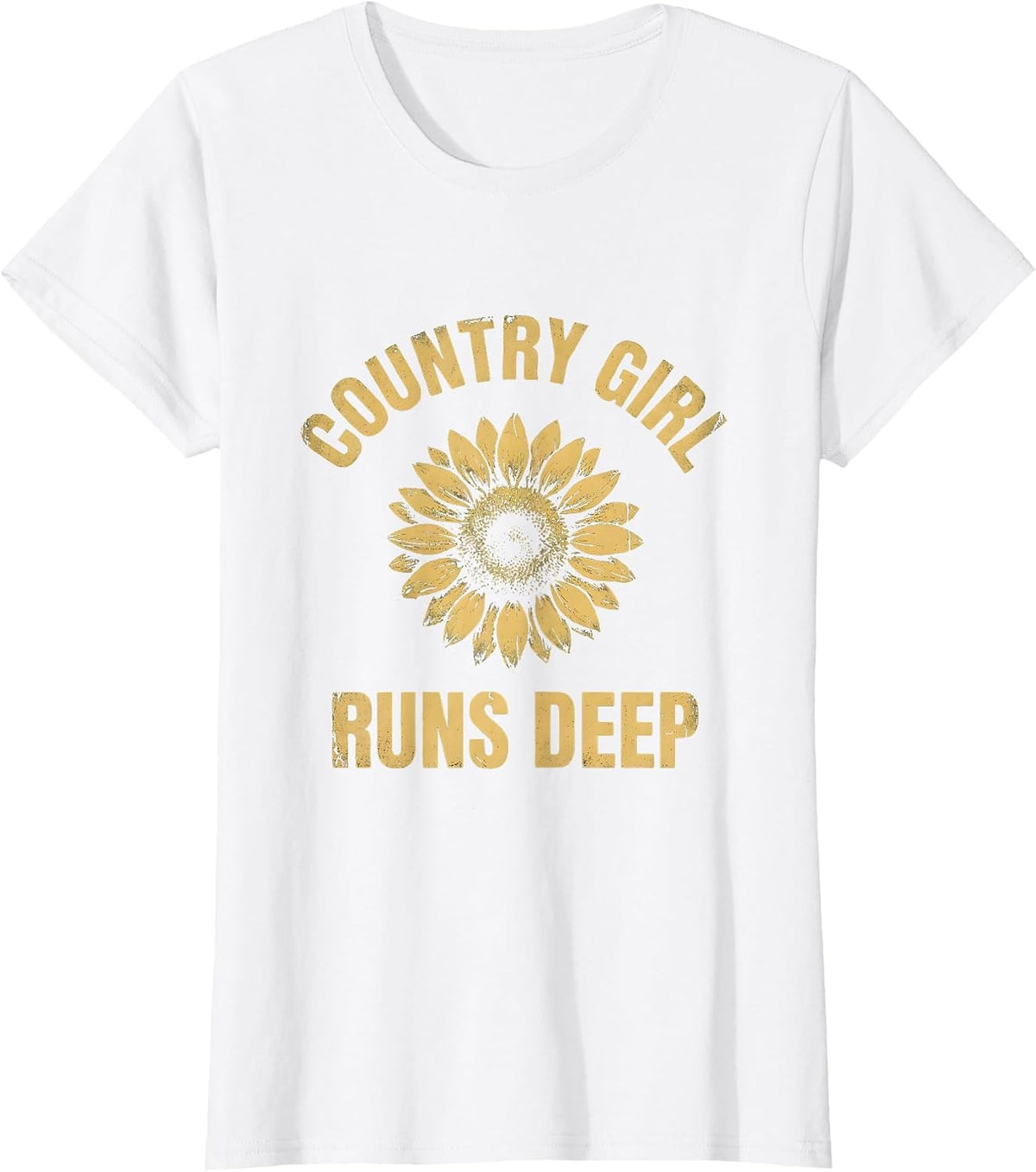 Women's Country Girl Runs Deep Cowgirl Design T-Shirt - White
