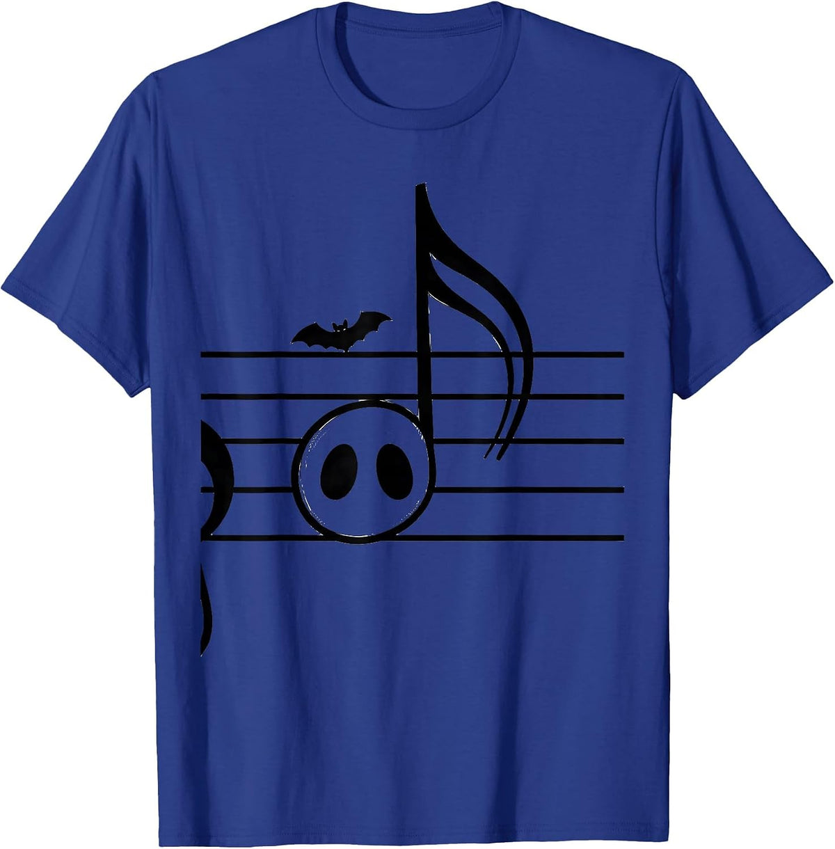 Ghost Musician Sheet Music Halloween Teacher Humor T-Shirt - Royal Blue