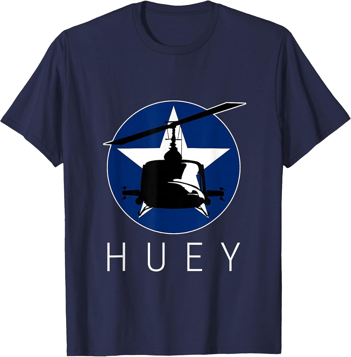 Huey Bell UH-1 Transport Helicopter T-Shirt T-Shirt - Navy Blue