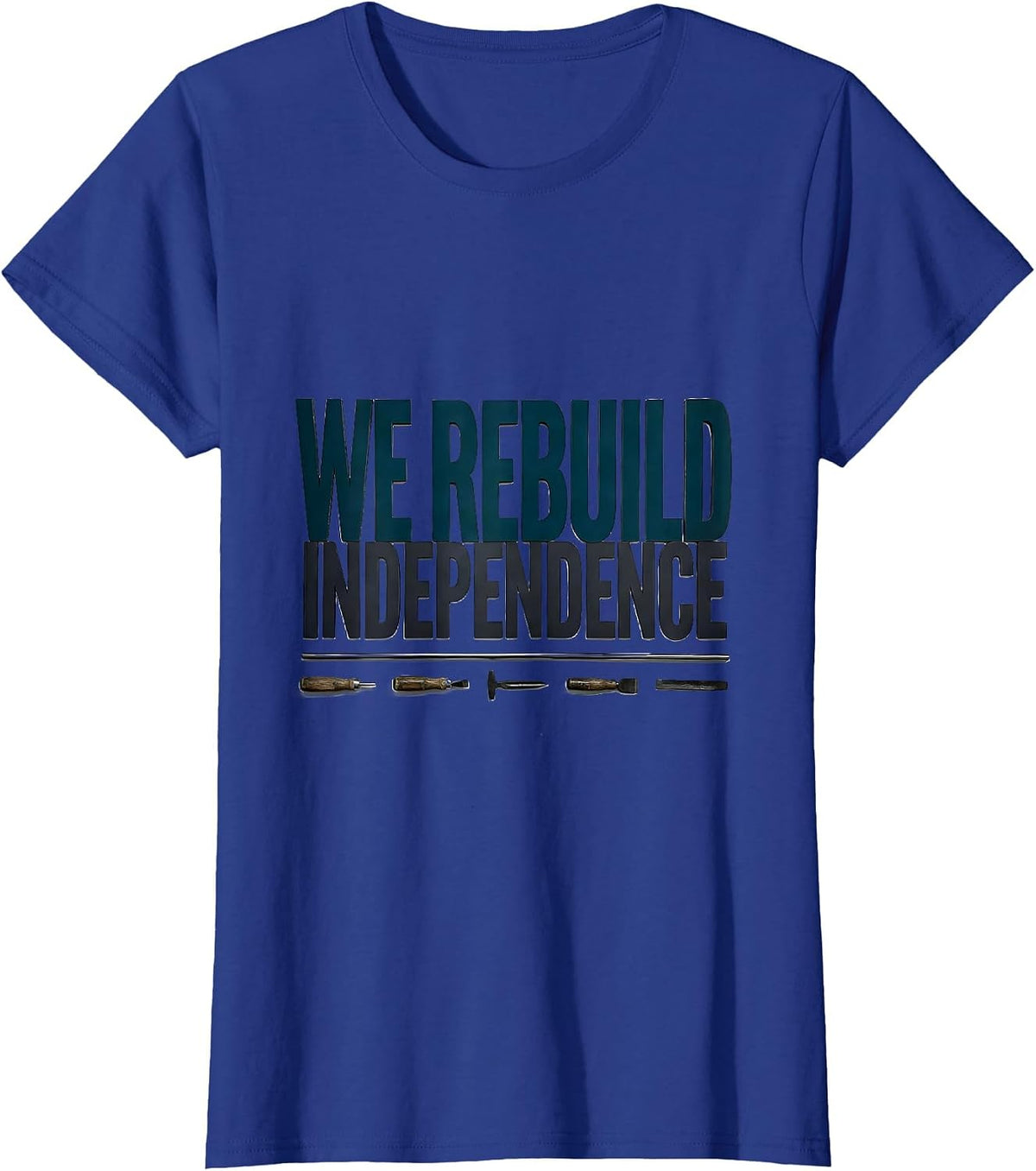 Women's We Rebuild Independence Rehab Week Team Occupational T-Shirt - Royal Blue