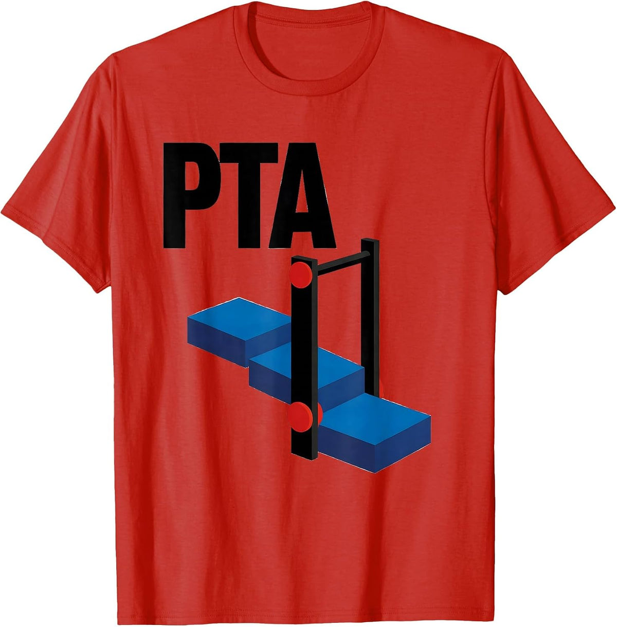 Men's PTA Bauhaus Modernist Occupational Therapy Physical Therapy T-Shirt - Red