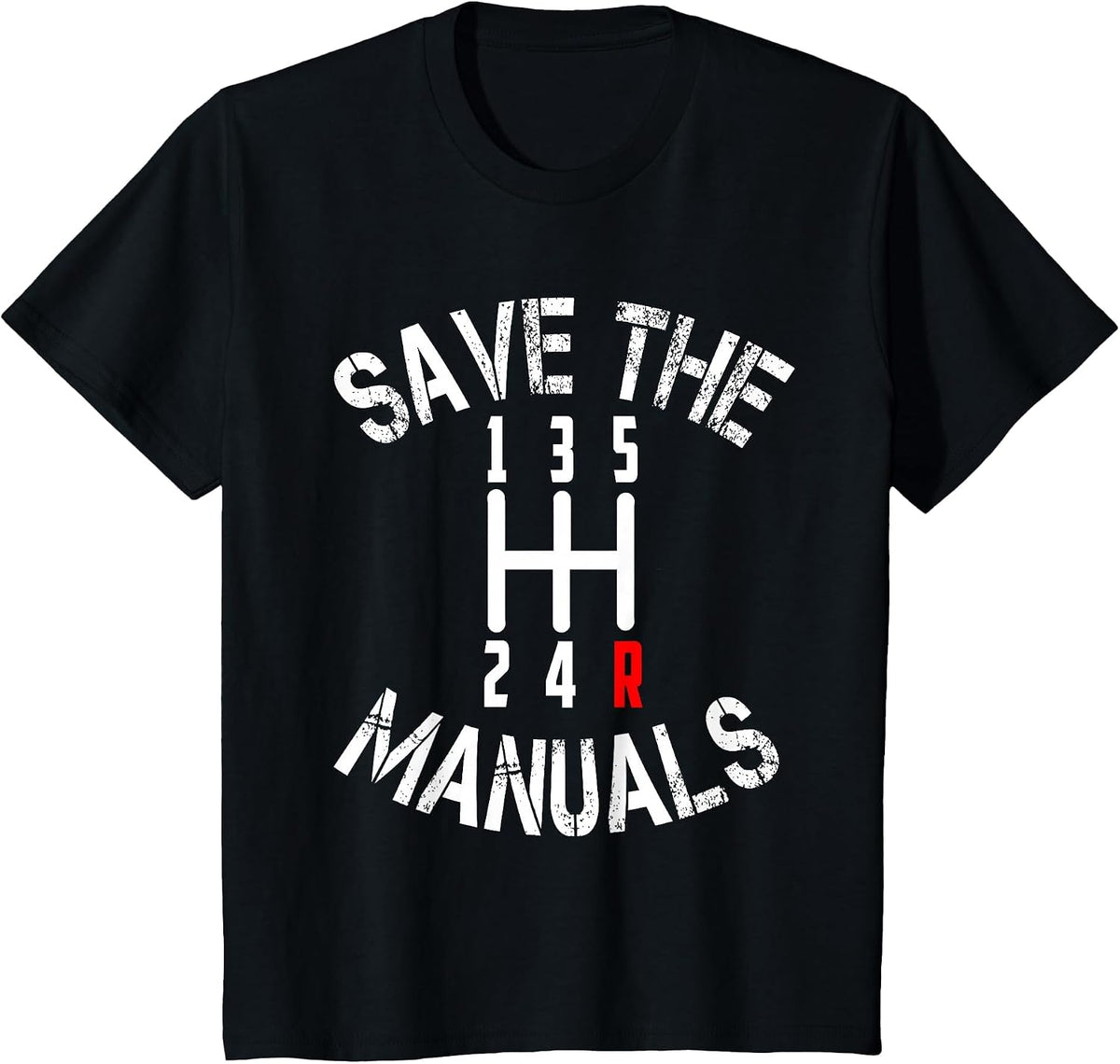 Save The Manuals Three Pedals Transmission JDM Euro T-Shirt T-Shirt - Black