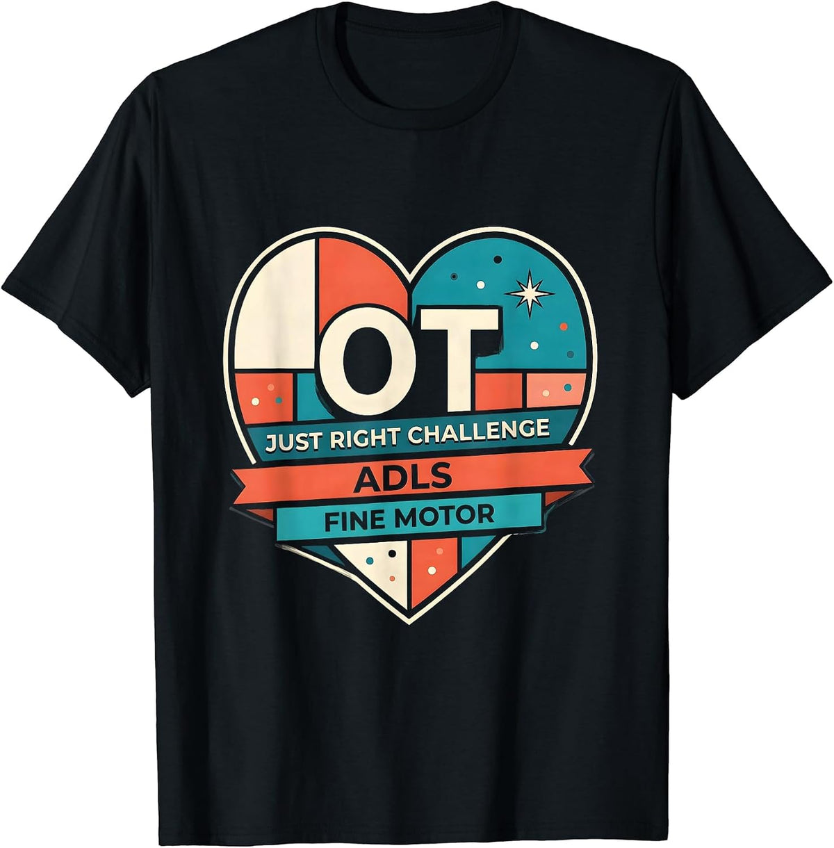 Men's OT Just Right Challenge ADLS Fine Motor Occupational Therapy T-Shirt - Black