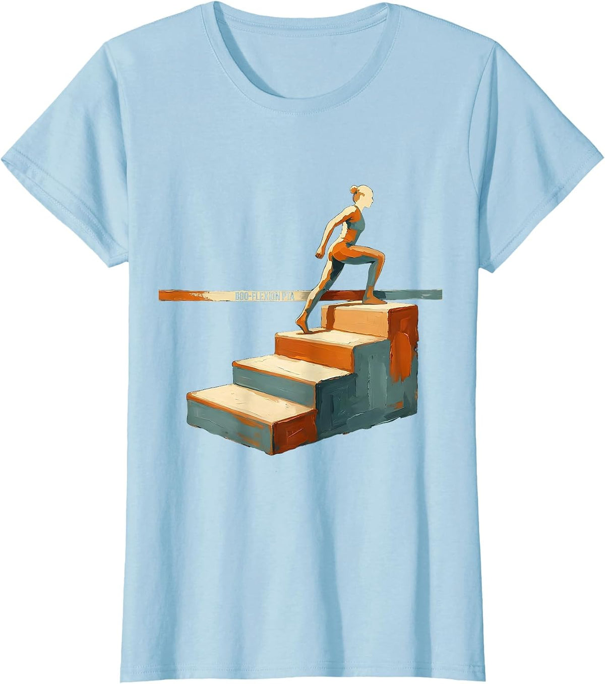 Women's Boo-Flexion PTA Physical Therapy Halloween Therapist Humor T-Shirt - Baby Blue
