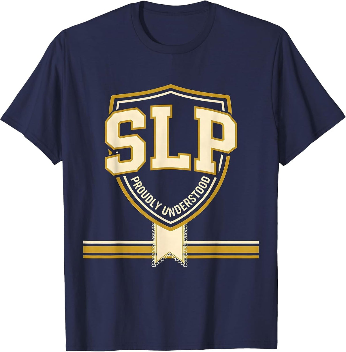 SLP Proudly Understood Bold Sporty Femme SLP Professional T-Shirt - Navy Blue