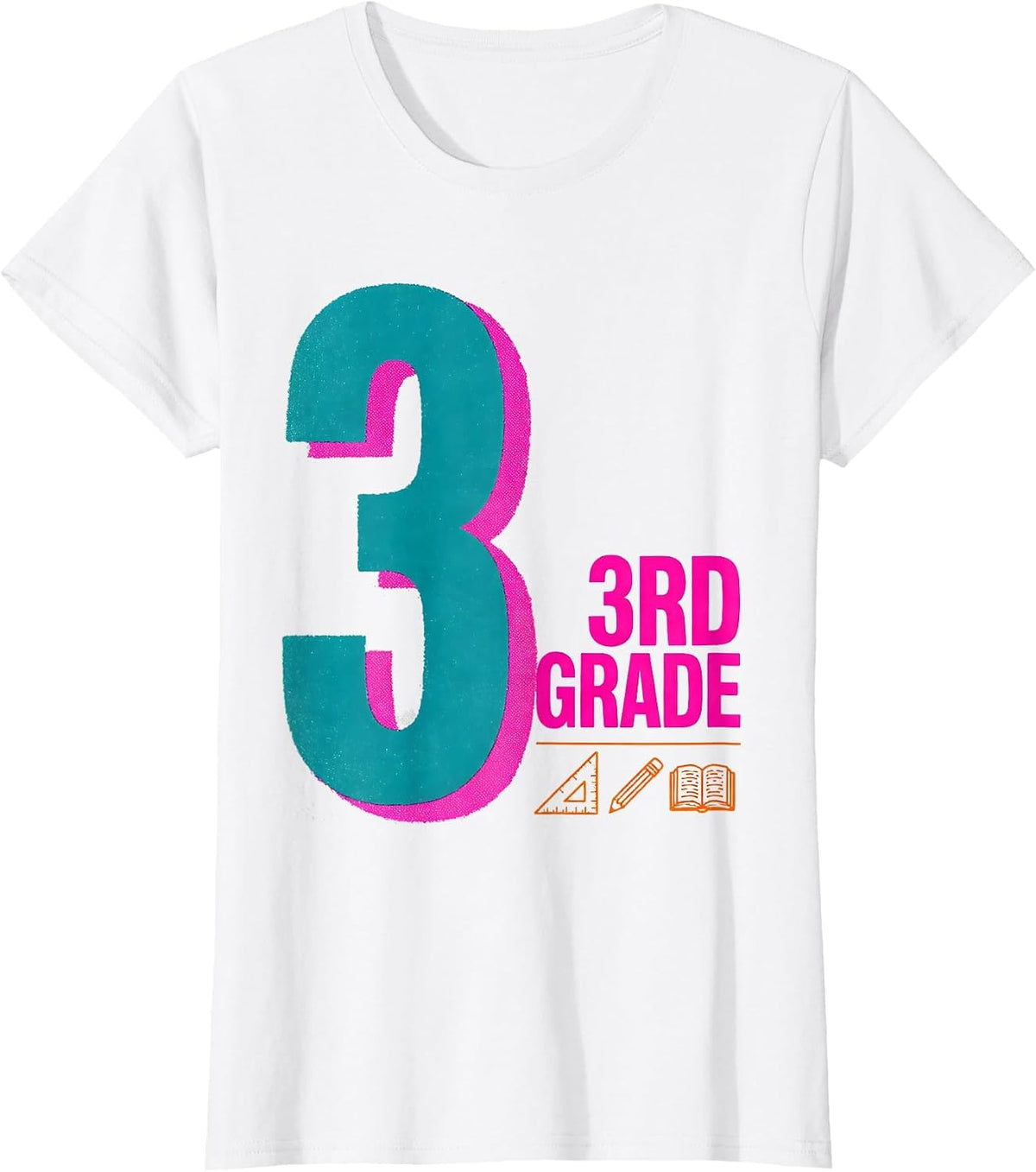 Women's 3RD GRADE THIRD GRADE Teacher Back to School Kids T-Shirt - White