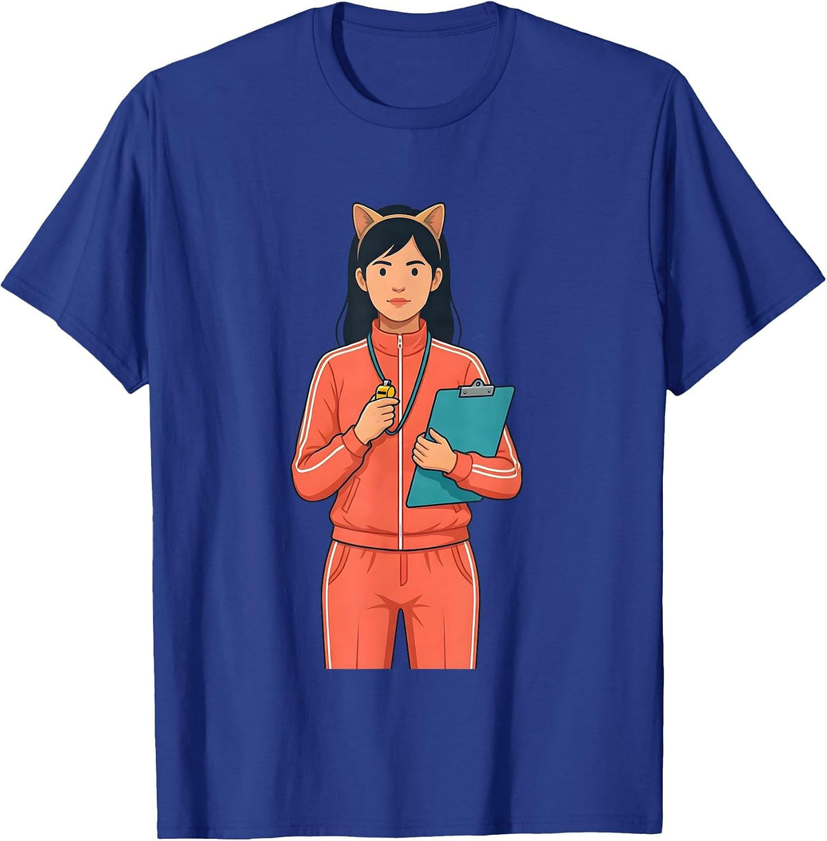 Men's Calm P.E. Teacher Halloween Costume Humor T-Shirt - Royal Blue