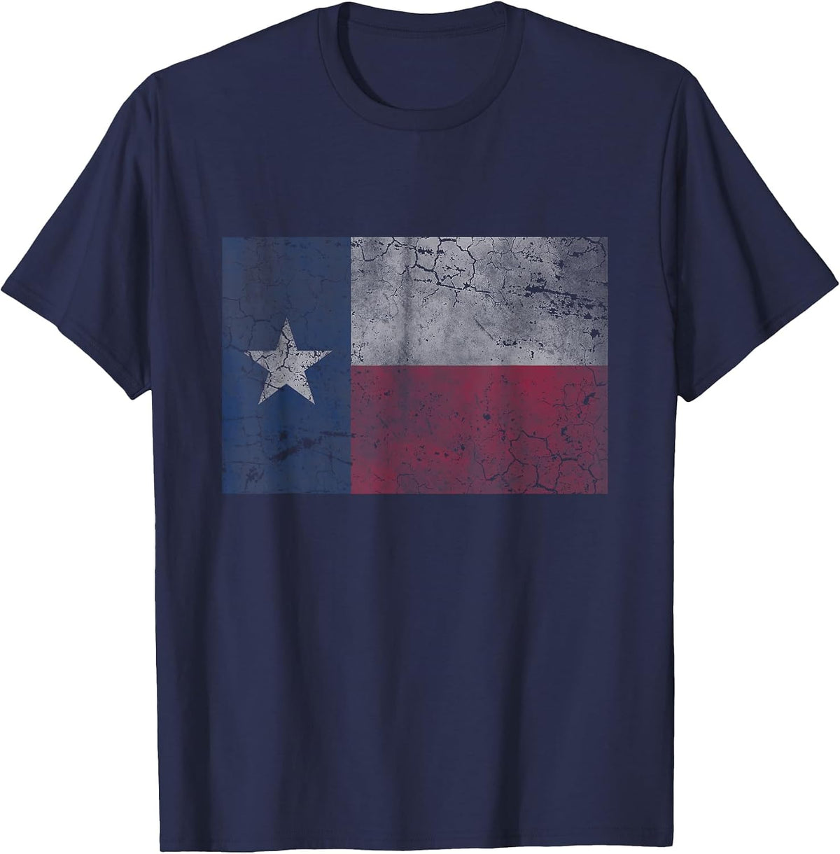 Vintage Texas Flag Retro Fade Men Women Kids T-Shirt - Navy Blue