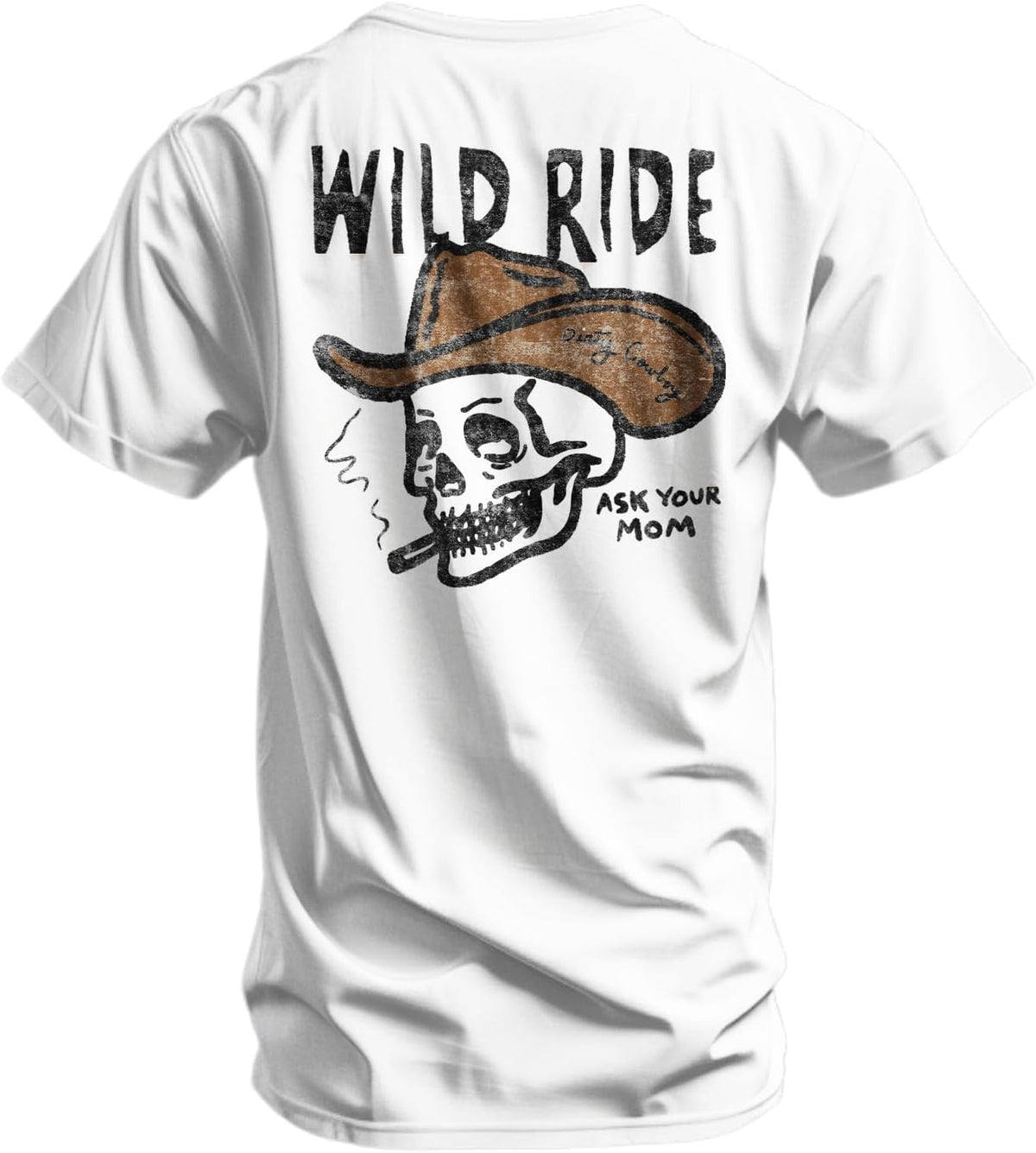 Combat Iron Men's Graphic T-Shirt - Wild Ride - White