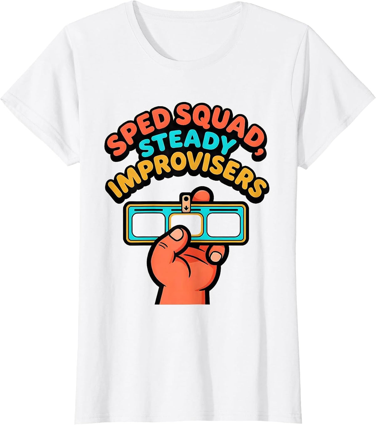 SPED Squad Steady Improvisers Cartoon Special Education T-Shirt - White