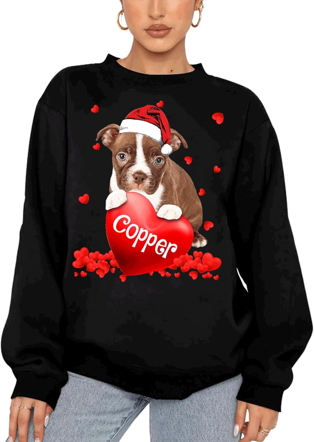 Personalized Italian Greyhound Dog Hold Red Heart Shirt - Dog Sweatshirt for Women, Valentine's Day Gifts for Dog Mom, Dog