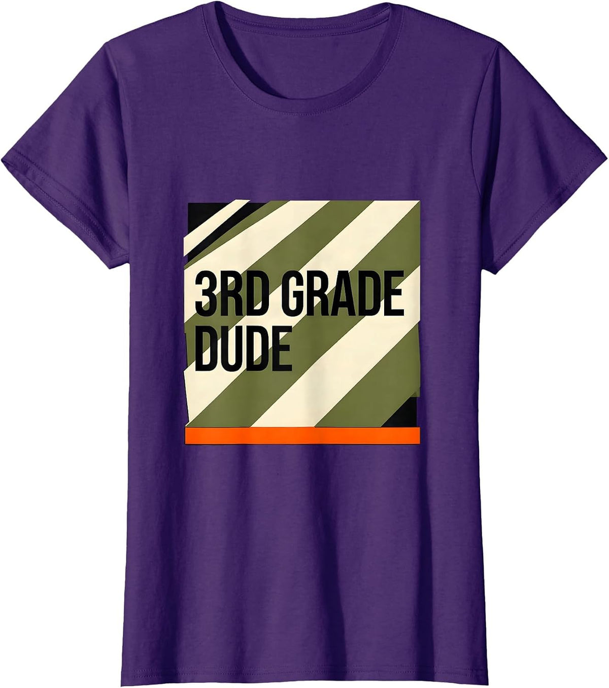 Women's 3rd Grade Dude Camo Back To School Boys Teachers T-Shirt - Purple