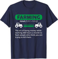 Farming Definition Noun - Funny Farmer T-Shirt - Navy Blue