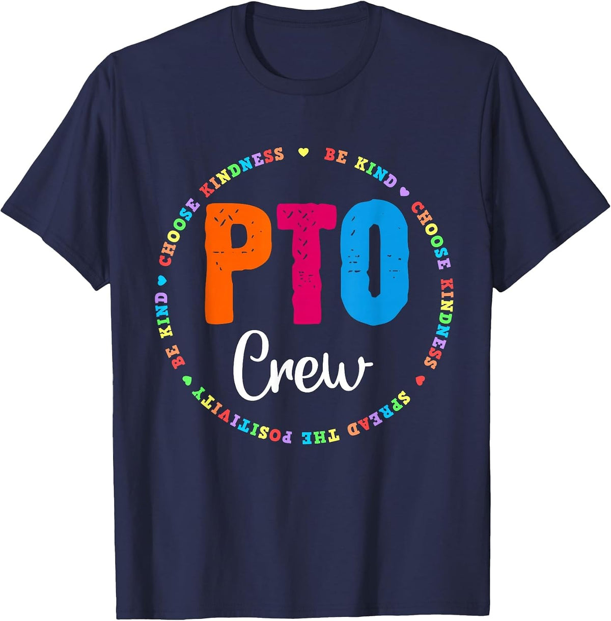 PTO Crew Parent School Volunteer Board Mom Parent Teacher T-Shirt - Navy Blue