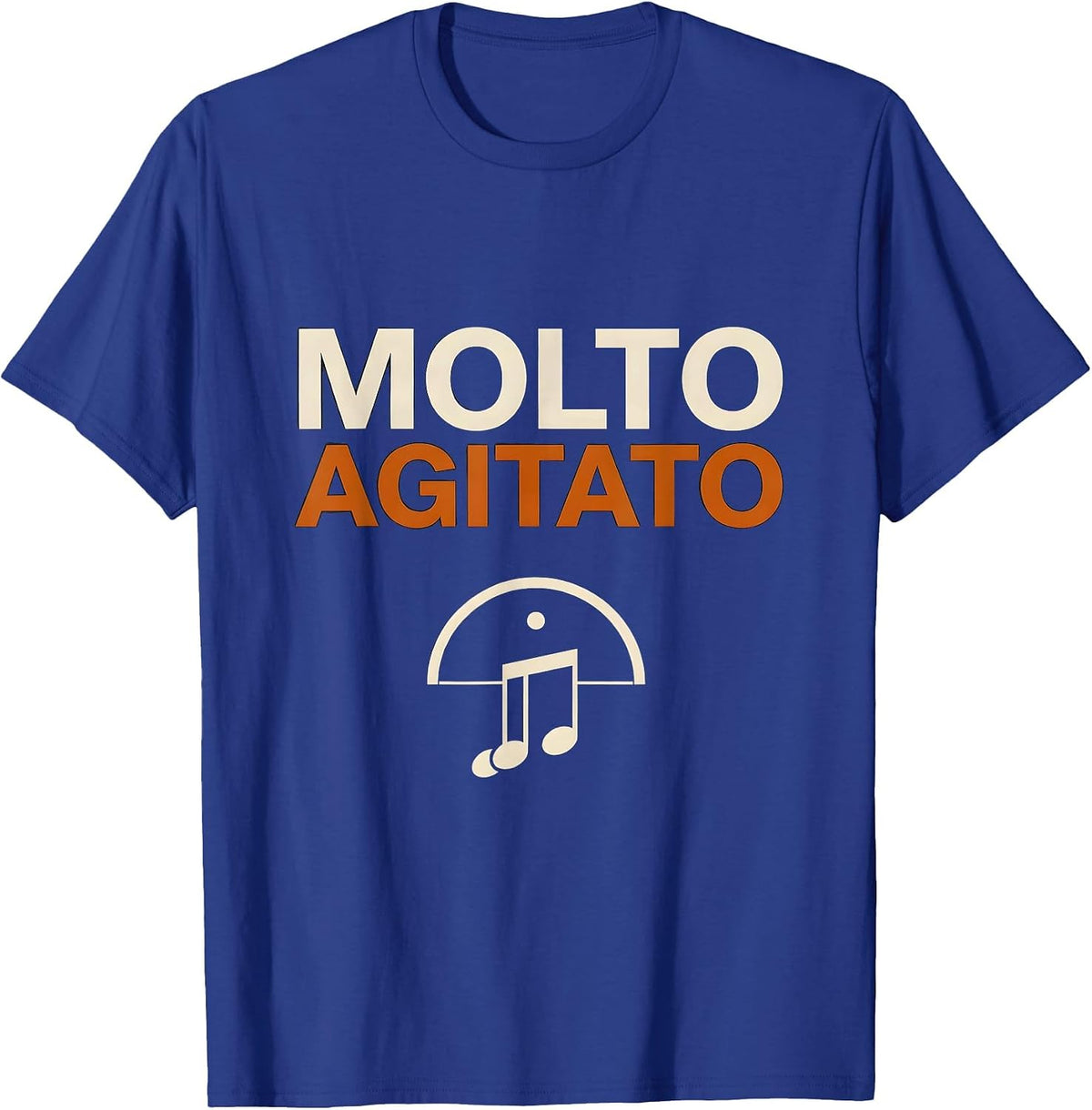 Men's Molto Agitato Editorial Conceptual Music Teacher Halloween T-Shirt - Royal Blue