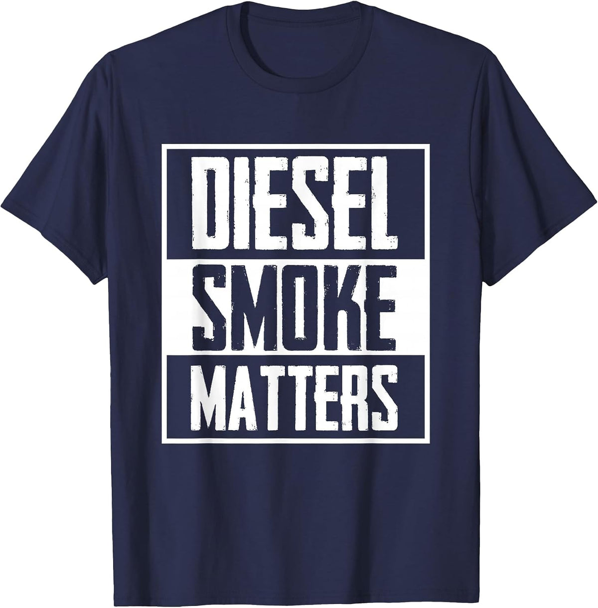 Diesel Smoke Matters Diesel Truck Roll Coal T-Shirt - Navy Blue