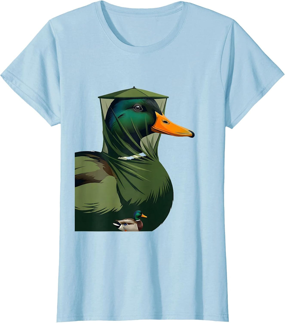 Mallard Marsh Blind Duck Hunter Humor Gift T-Shirt - Baby Blue