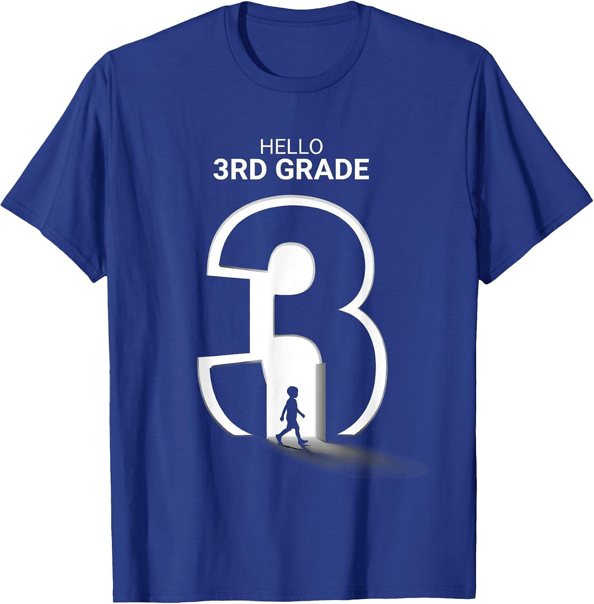 Hello 3rd Grade Funny Teacher Team Back To School T-Shirt - Royal Blue