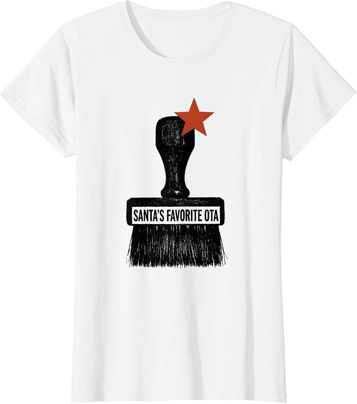 Santa's Favorite OTA Funny Occupational Therapy Christmas T-Shirt - White