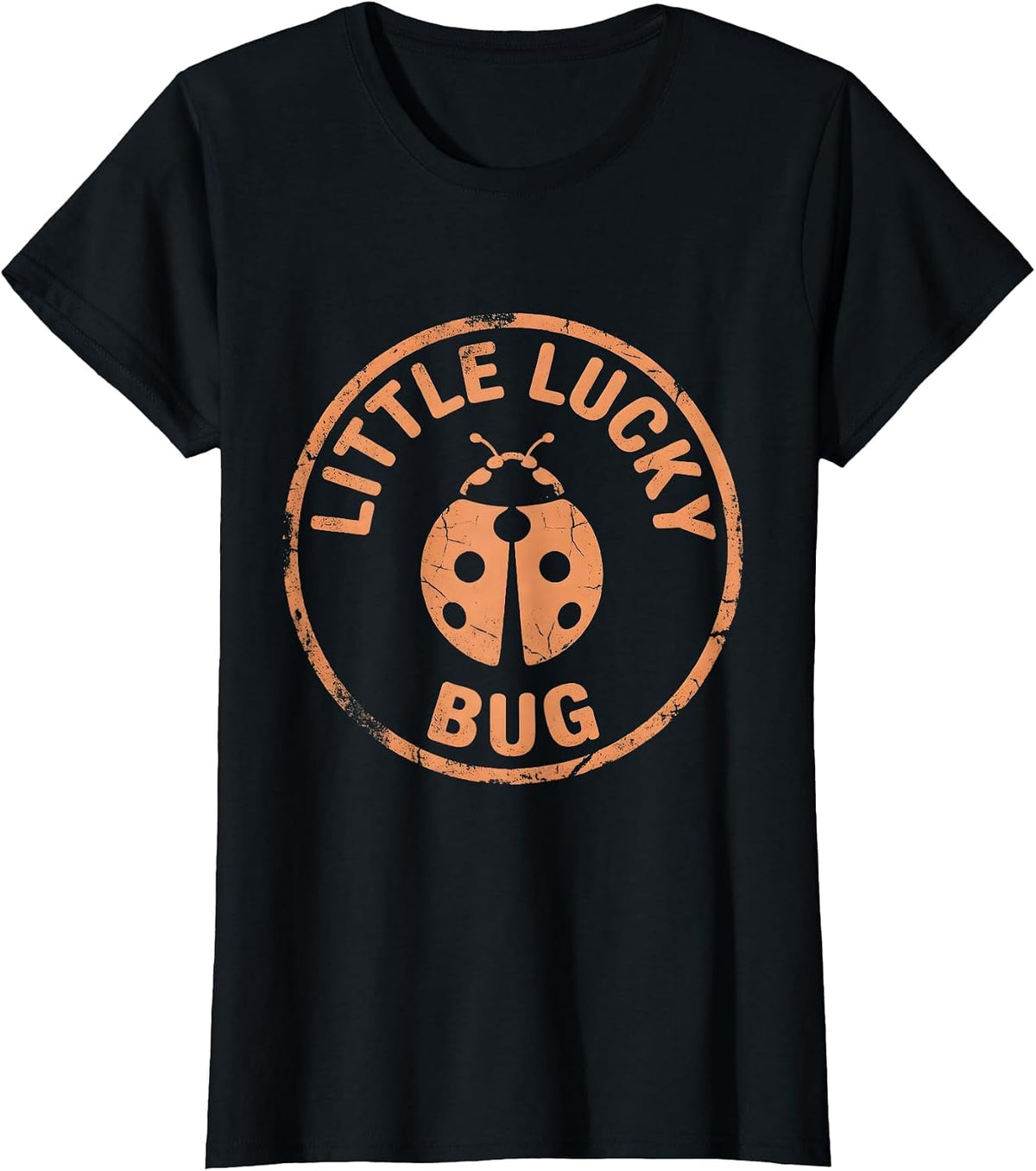 Little Lucky Bug Boho Vintage Y2K Kawaii Grunge Teen T-Shirt - Black